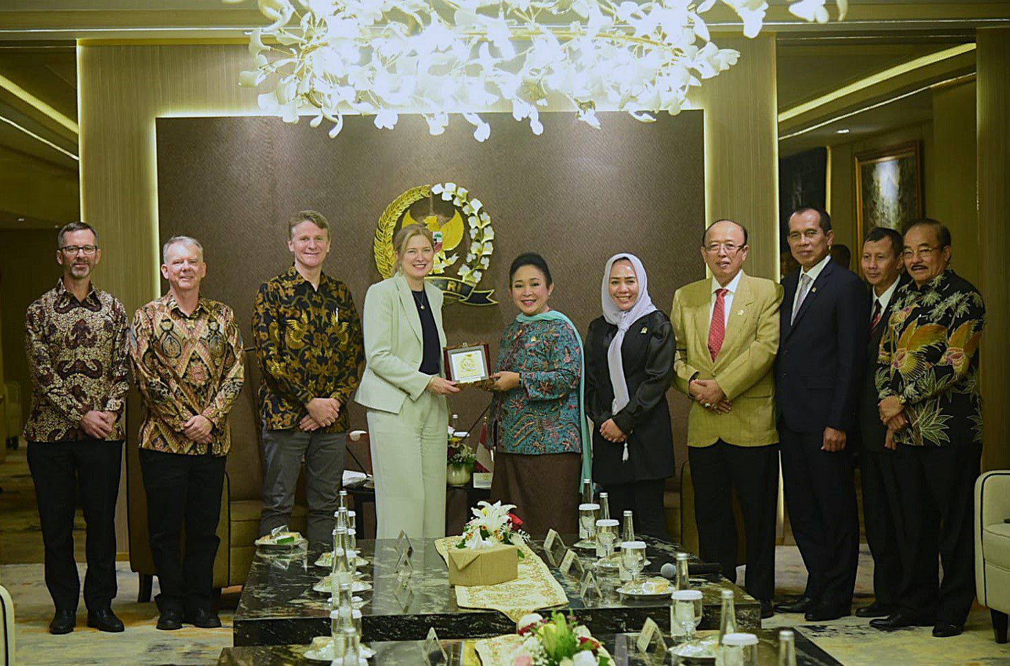 Ketua Komisi IV DPR RI Siti Hediati Hariyadi saat menerima kunjungan kehormatan dari Menteri Pertanian, Perikanan, dan Kehutanan Australia Julie Collins di Gedung Nusantara III, DPR RI, Senayan, Jakarta, Jumat (1/8/2025). Foto : Oji/Andri.