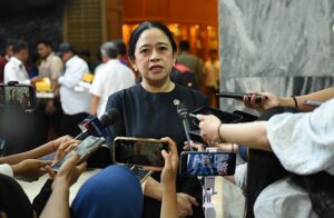 Ketua DPR RI Puan Maharani saat doorstop dengan wartawan di Gedung DPR RI, Kompleks Parlemen, Senayan, Jakarta, Senin (22/9/2025). Foto : Jaka/Andri.