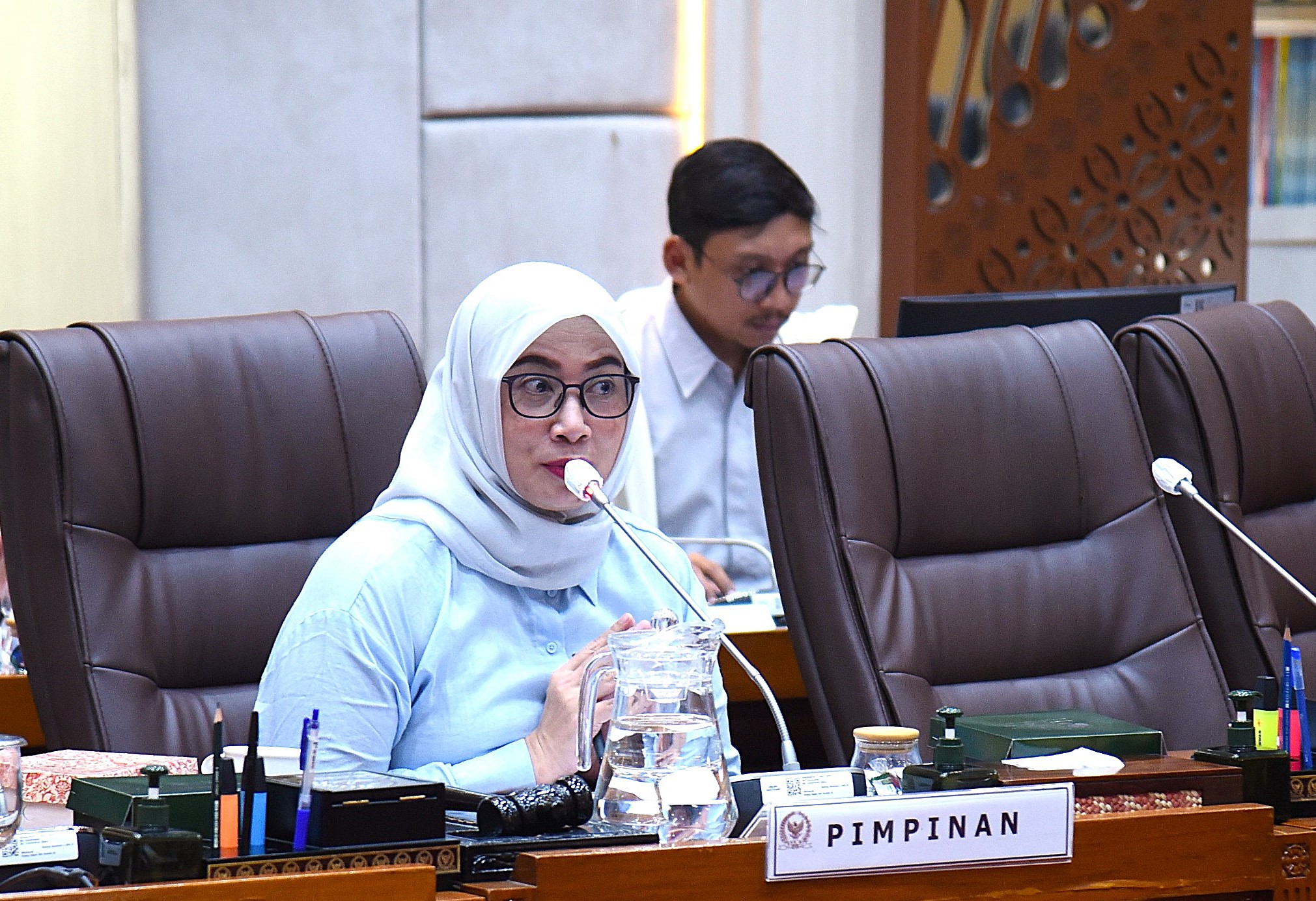 Wakil Ketua Komisi IX DPR RI Nihayatul Wafiroh saat menerima audiensi Koalisi PRIMA (Penguatan Representasi dan Inklusi Perempuan dalam Anggaran) di Gedung Nusantara II, Senayan, Jakarta, Senin (22/9/2025). Foto : Geraldi/Andri.