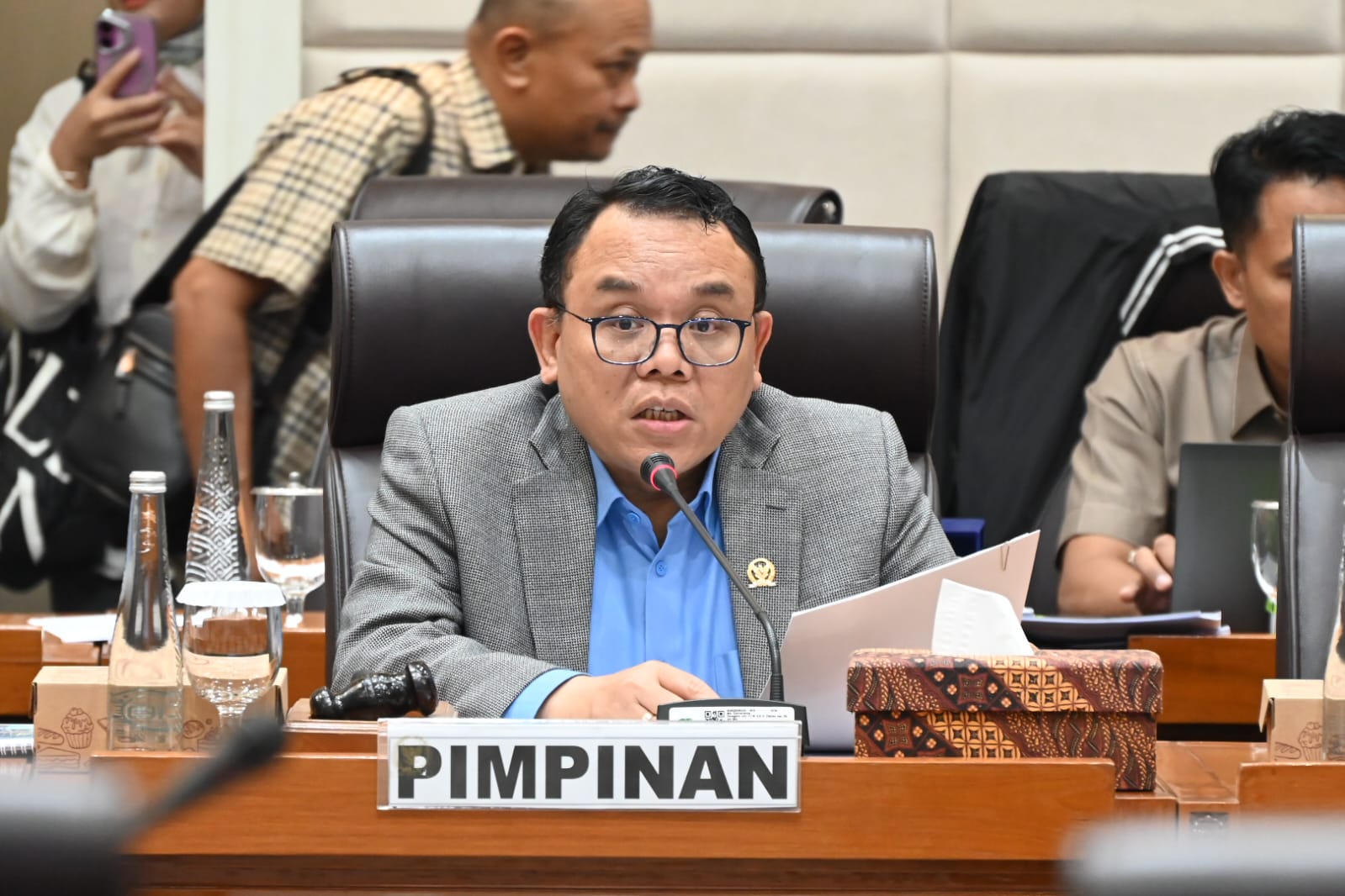Ketua Komisi VII DPR RI, Saleh Partaonan Daulay dalam Rapat Kerja Komisi VII DPR RI Bersama Pemerintah di Gedung Nusantata I, DPR RI, Senayan, Jakarta, Senin (29/9/2025). Foto : Arifman/Andri.