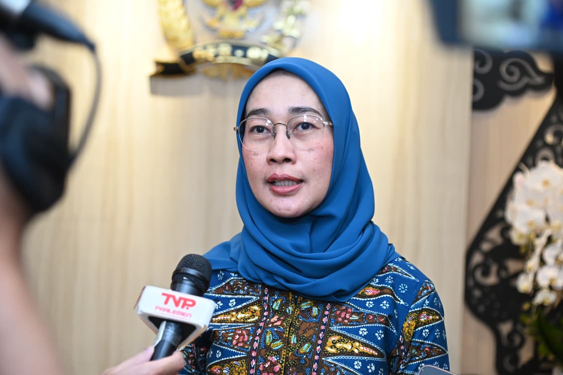 Ketua Komisi VI DPR RI, Anggia Erma Rini saat wawancara langsung dengan Parlementaria, di Kompleks Parlemen, Senayan, Jakarta, Selasa, (14/10/2025). Foto : Farhan/Andri.
