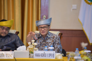 Wakil Ketua Komisi II DPR RI, Aria Bima, saat pertemuan Tim Kunjungan Kerja Spesifik Komisi II DPR RI ke Kantor Gubernur Kepulauan Riau, Senin (29/9/2025). Foto: Eno/vel.