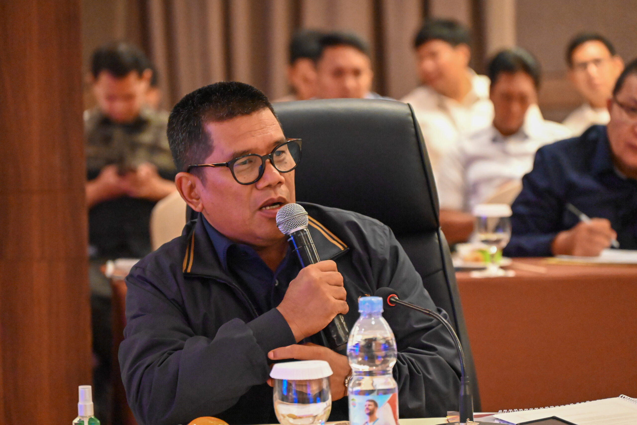 Anggota Komisi XIII DPR RI Muslim Ayub dalam Rapat Dengar Pendapat (RDP) antara Komisi XIII DPR RI di Medan. Foto: Nadya/vel.