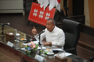 Wakil Ketua DPR RI Saan Mustopa dalam agenda Kunjungan Kerja Gabungan DPR RI ke Kantor Gubernur Provinsi Sumatera Selatan, Kota Palembang, Sumatera Selatan, Rabu (15/10/2025). Foto: Saum/vel.