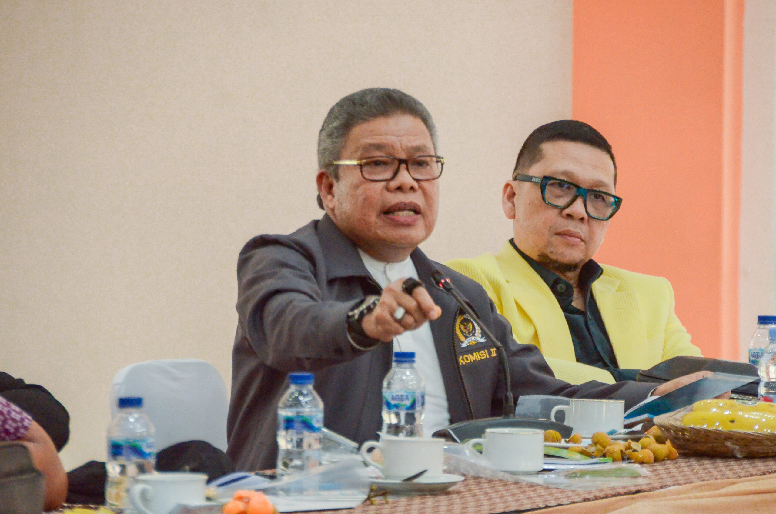 Anggota Komisi II DPR RI Taufan Pawe saat melakukan pengawasan dalam kunjungan kerja reses Komisi II DPR RI ke STPN, Jumat (3/10/2025). Foto: Aisyah/vel