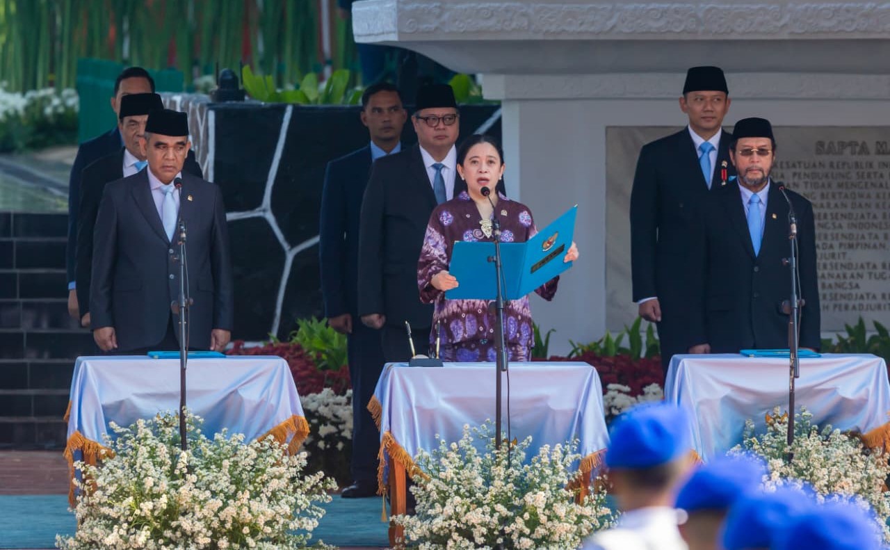 Ketua DPR RI, Dr. (H.C.) Puan Maharani saat mengikuti Upacara Peringatan Hari kesaktian Pancasila digelar di Monumen Pancasila Sakti yang terletak di daerah Lubang Buaya, Jakarta Timur, Rabu (1/10/2025). Foto : Ist/Andri