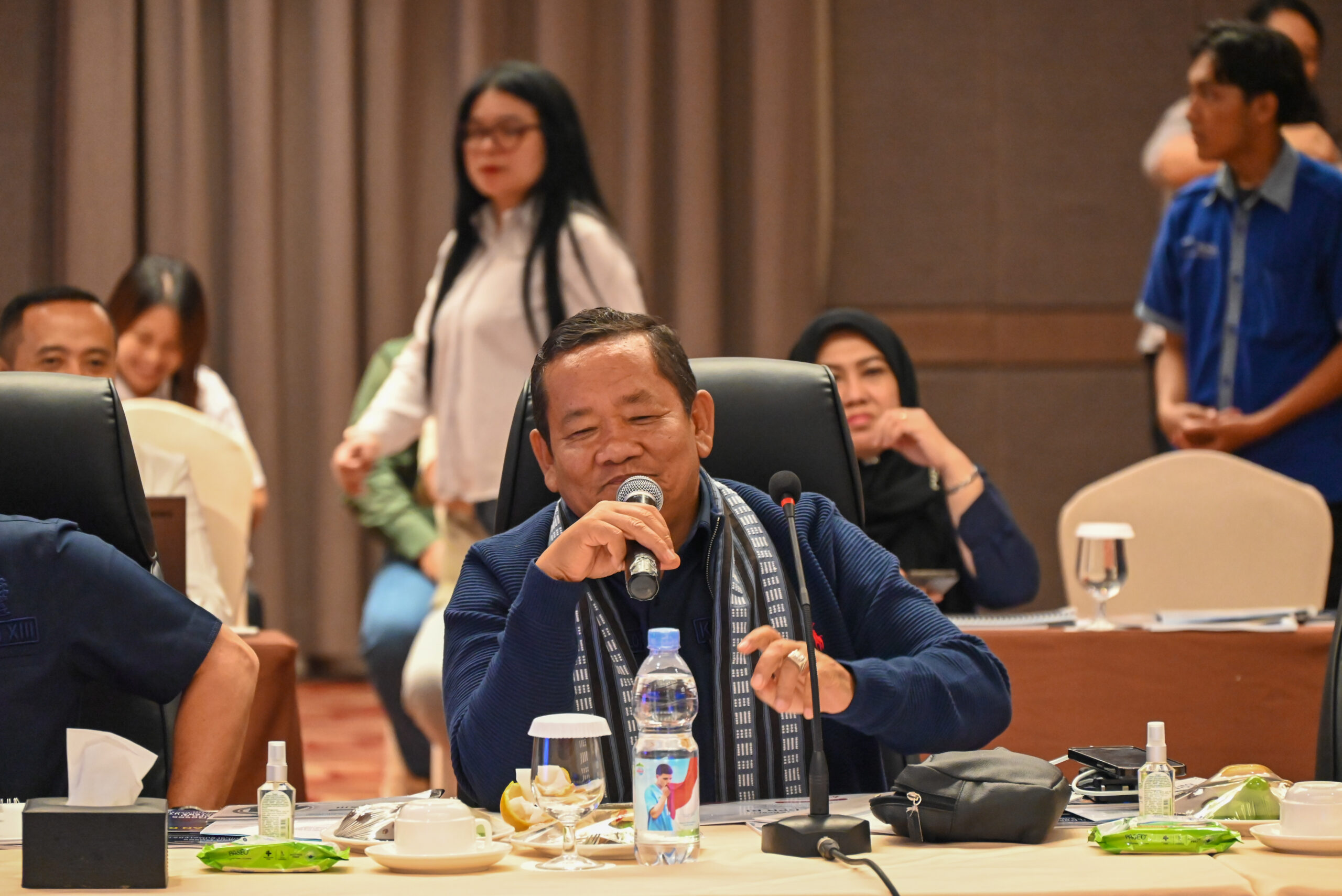Anggota Komisi XIII DPR RI Rapidin Simbolon saat kunjungan kerja Komisi XIII DPR RI di Medan, Sumatera Utara, Jumat (03/10/2025). Foto: Nadya/vel.
