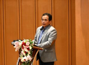 Sekretaris Jenderal DPR RI Indra Iskandar dalam kegiatan Penandatanganan Forum Satu Data DPR RI di Ruang Abdul Muis, Gedung Nusantara, DPR RI, Senayan, Jakarta, Rabu (8/10/2025). Foto: Mahendra/vel.