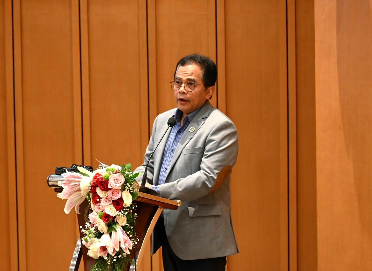 Sekretaris Jenderal DPR RI Indra Iskandar dalam kegiatan Penandatanganan Forum Satu Data DPR RI di Ruang Abdul Muis, Gedung Nusantara, DPR RI, Senayan, Jakarta, Rabu (8/10/2025). Foto: Mahendra/vel.