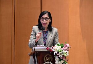 Deputi Persidangan Sekretariat Jenderal DPR RI, Suprihartini dalam kegiatan bertajuk Optimalisasi Implementasi Srikandi Melalui Kegiatan Monitoring dan Evaluasi, di Ruang Abdul Muis, DPR RI, Senayan, Jakarta, Selasa (21/10/2025). Foto : Arifman/Andri.