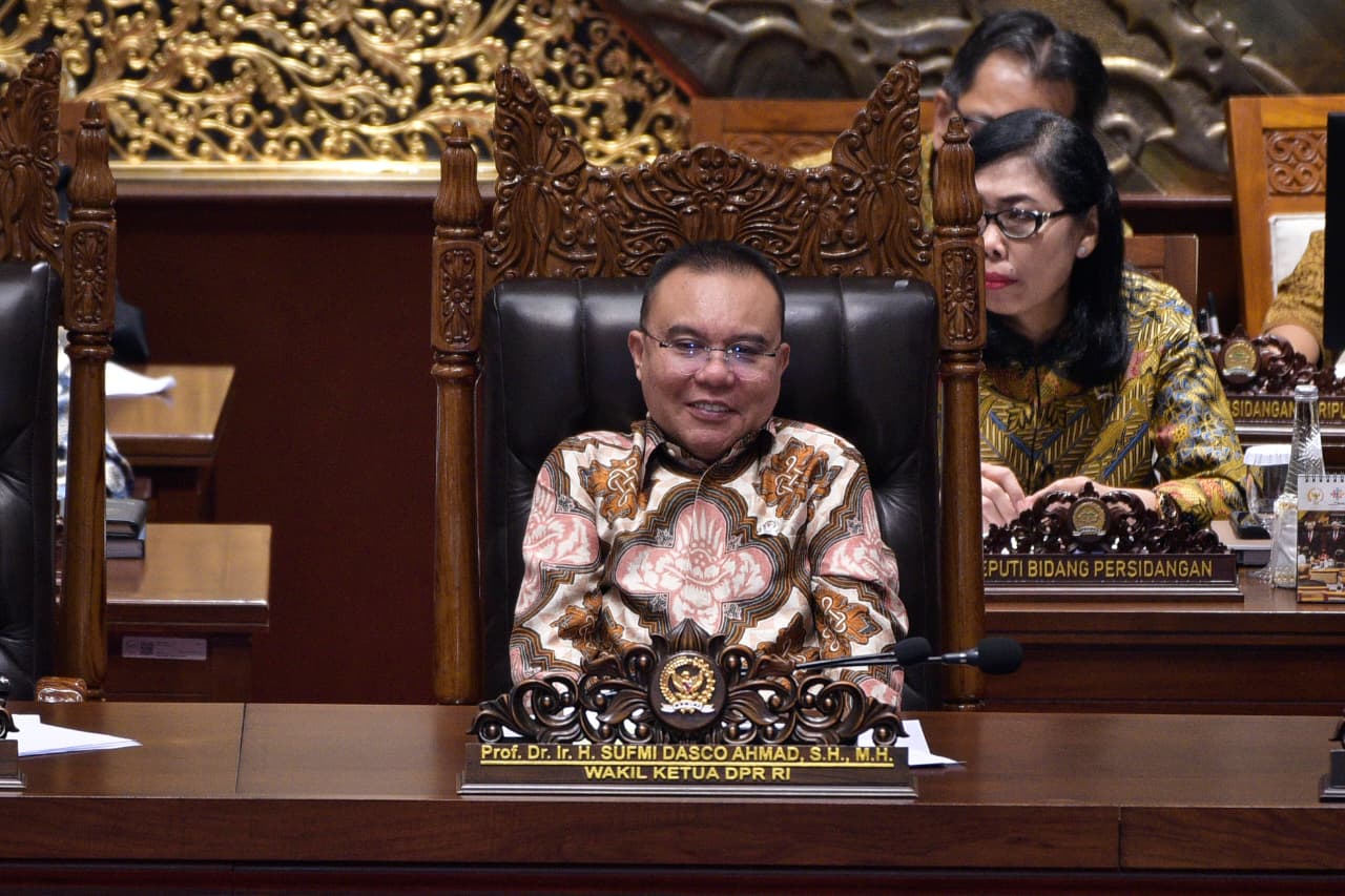 Wakil Ketua DPR RI, Sufmi Dasco Ahmad, saat memimpin Rapat Paripurna ke-6 Masa Persidangan I Tahun Sidang 2025–2026. Foto: Munchen/vel.