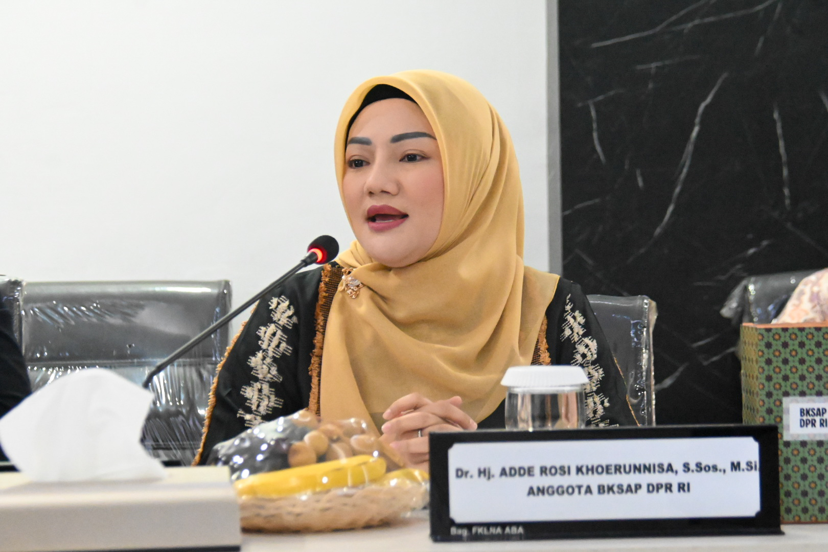 Anggota BKSAP DPR RI, Ade Rossi Khoerunnisa, saat mengikuti kunjungan kerja ke Universitas Islam Negeri (UIN) Syarif Hidayatullah Jakarta. Foto: Ridwan/vel.