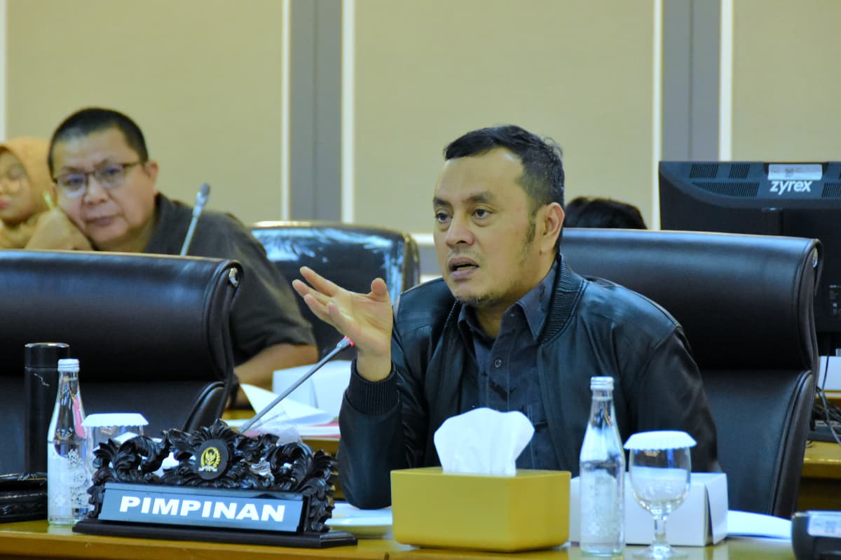 Wakil Ketua Komisi XIII DPR RI Andreas Hugo Pareira dalam RDP Komisi XIII di Ruang Rapat Komisi XIII, Rabu (1/9/2025). Foto: Runi/vel