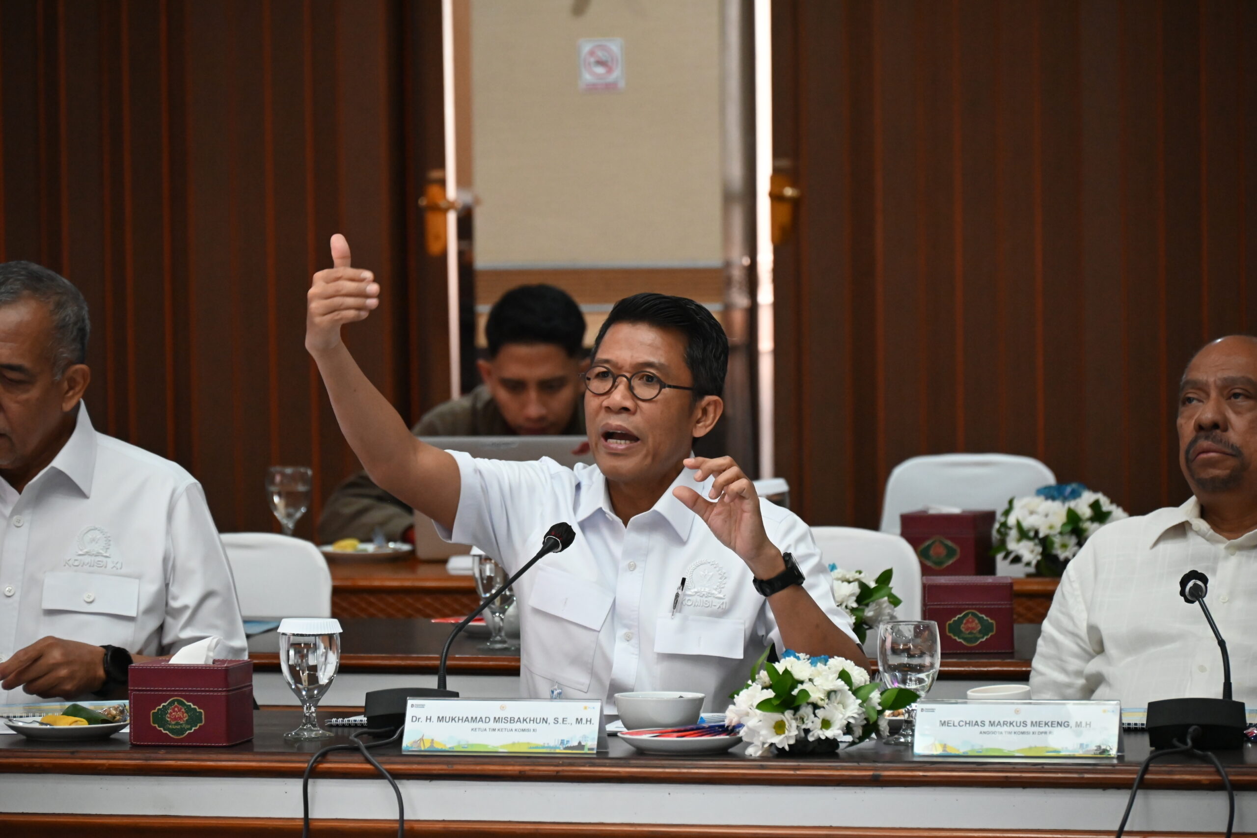 Ketua Komisi XI DPR RI Misbakhun saat Kunjungan Kerja Komisi XI DPRI ke PT PLN UP3 Surakarta di Kota Surakarta, Provinsi Jawa Tengah, Jumat (3/10/2025). Foto: Saum/vel