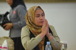 Anggota Komisi X DPR RI, Karmila Sari, saat mengikuti kunker Panja Pelestarian Cagar Budaya Komisi XI di Aceh Besar, Aceh, Rabu (12/11/2025). Foto: Singgih/vel.
