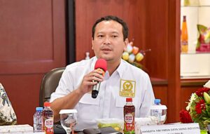 Anggota Tim Panitia Kerja (Panja) Daya Saing Industri Komisi VII DPR RI Banyu Biru Djarot dalam Kunjungan Kerja Panja Daya Saing Industri Komisi VII DPR RI ke Bekasi, Jawa Barat, Jumat (7/11/2025). Foto : Tra/Andri.