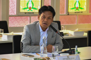 Anggota Komisi XI DPR RI Didik Haryadi saat mengikuti pertemuan Kunjungan Kerja Spesifik Komisi XI di Semarang, Jawa Tengah, Sabtu (8/11/2025). Foto: Nadya/vel.