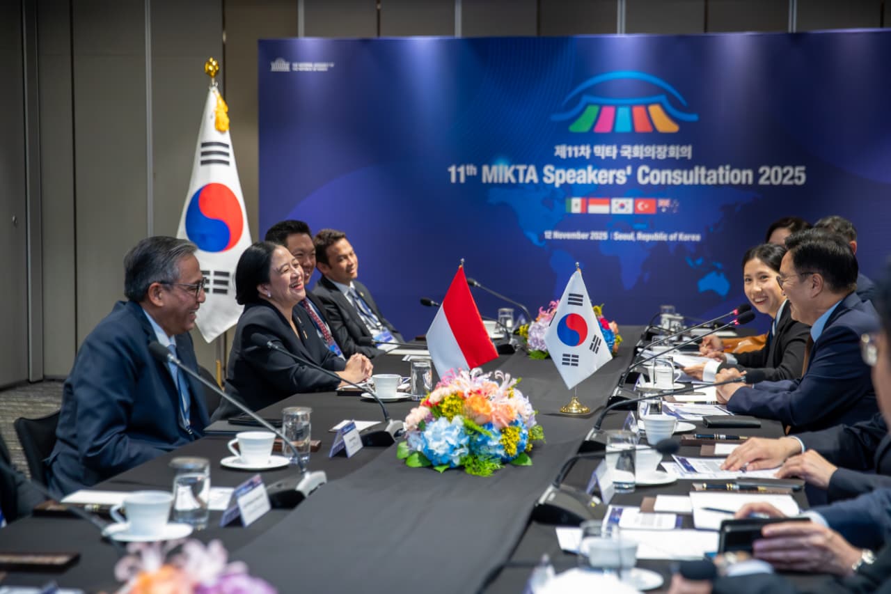 Ketua DPR RI Puan Maharani Bilateral meeting Puan dengan Woo Won-shik digelar di Seoul, Korsel, Rabu (12/11/2025). Foto : Ist/Andri.