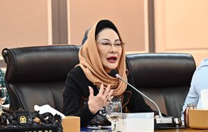 Wakil Ketua Komisi XIII DPR RI Dewi Asmara dalam RDP dan RDPU Dirjen Imigrasi, Ombudsman RI serta Perwakilan Pendemo SDUWHV di Gedung Nusantara II, Senayan, Jakarta, Senin (24/11/2025). Foto : Runi/Andri.