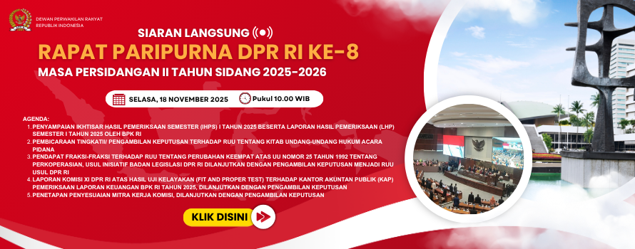 RAPAT PARIPURNA DPR RI KE-8 MASA PERSIDANGAN II TAHUN SIDANG 2025-2026