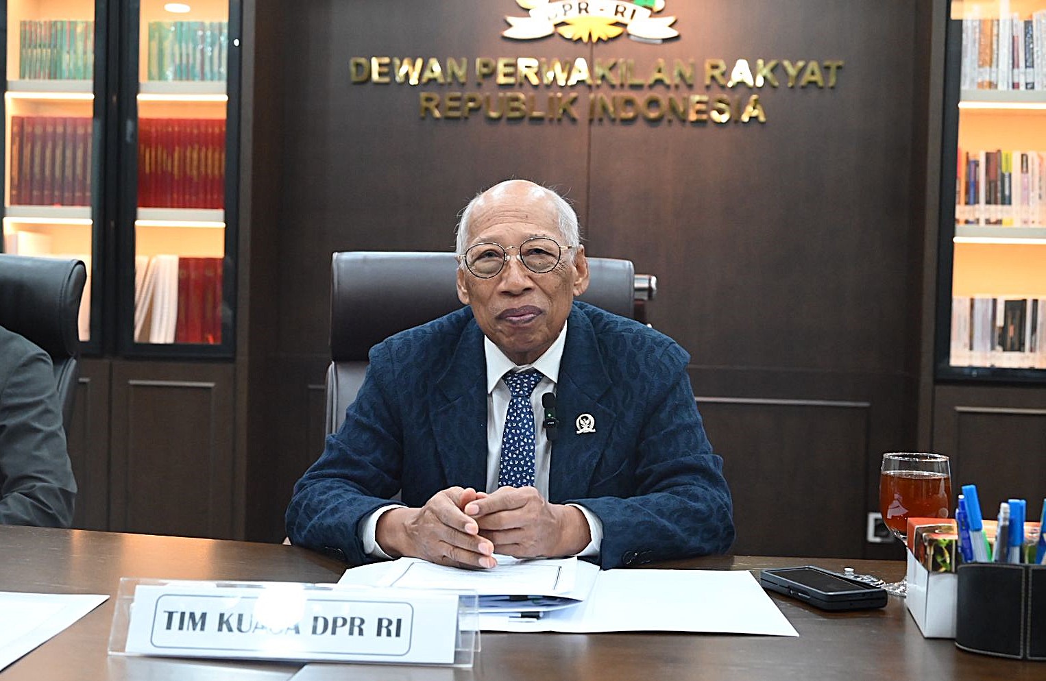 Anggota Komisi III DPR RI, I Wayan Sudirta dalam sidang yang dilakukan secara virtual, di Gedung Setjen DPR RI, Senayan, Jakarta, Rabu (3/12/2025). Foto : Sari/Andri.