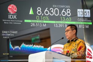 Wakil Ketua DPR RI, Adies Kadir saat menjadi Keynote Speaker dalam CNBC Financial Forum: “Penguatan Sistem Keuangan Indonesia”, yang digelar di Bursa Efek Indonesia, Jakarta, Rabu (3/12/2025). Foto : Faisal/Andri.