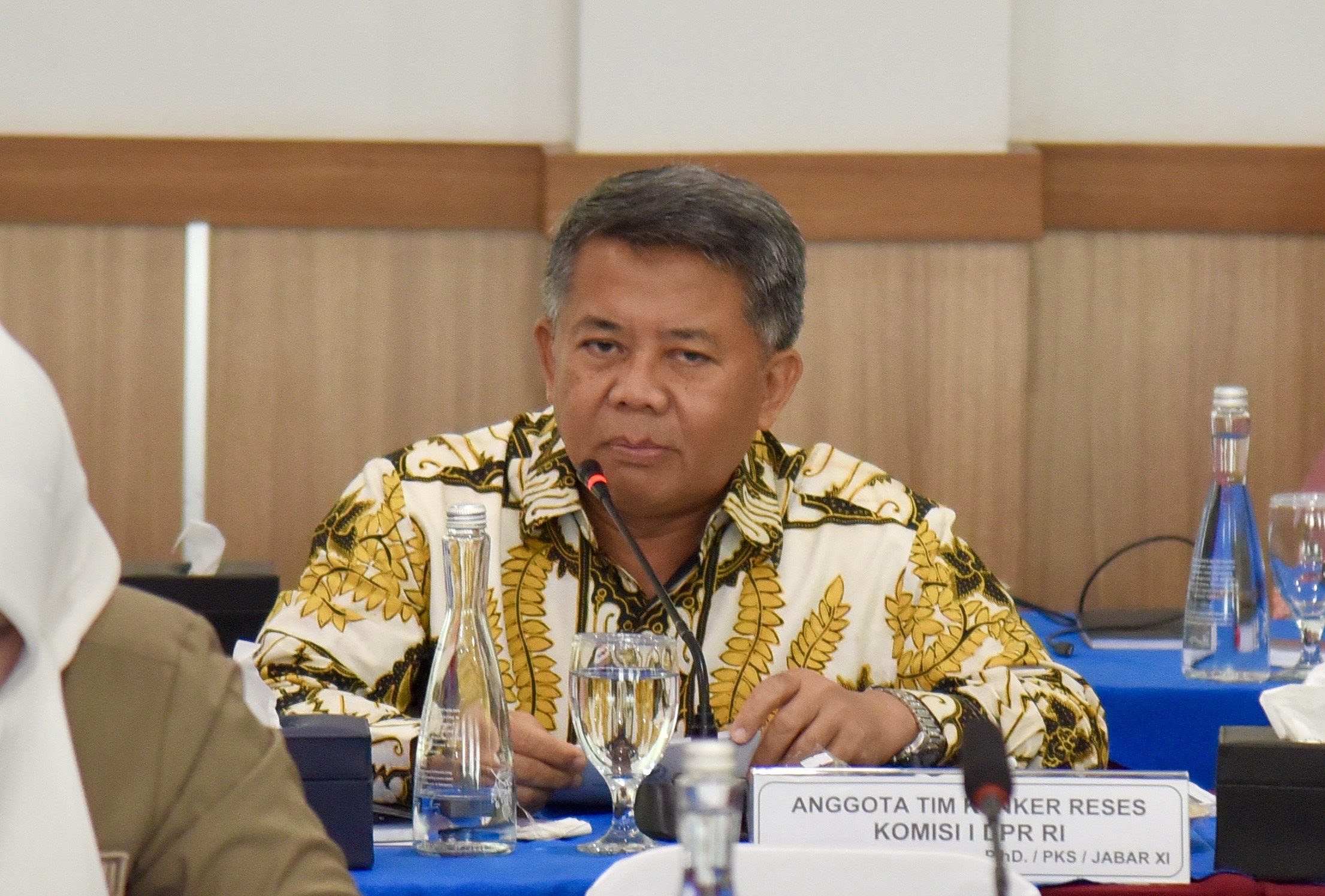 Anggota Komisi I DPR RI Mohammad Sohibul Iman saat mengikuti Kunjungan Kerja Reses Komisi I DPR RI ke Lanumad Ahmad Yani, Semarang, Jawa Tengah, Kamis (11/12/2025). Foto: Aditya/Mahendra.