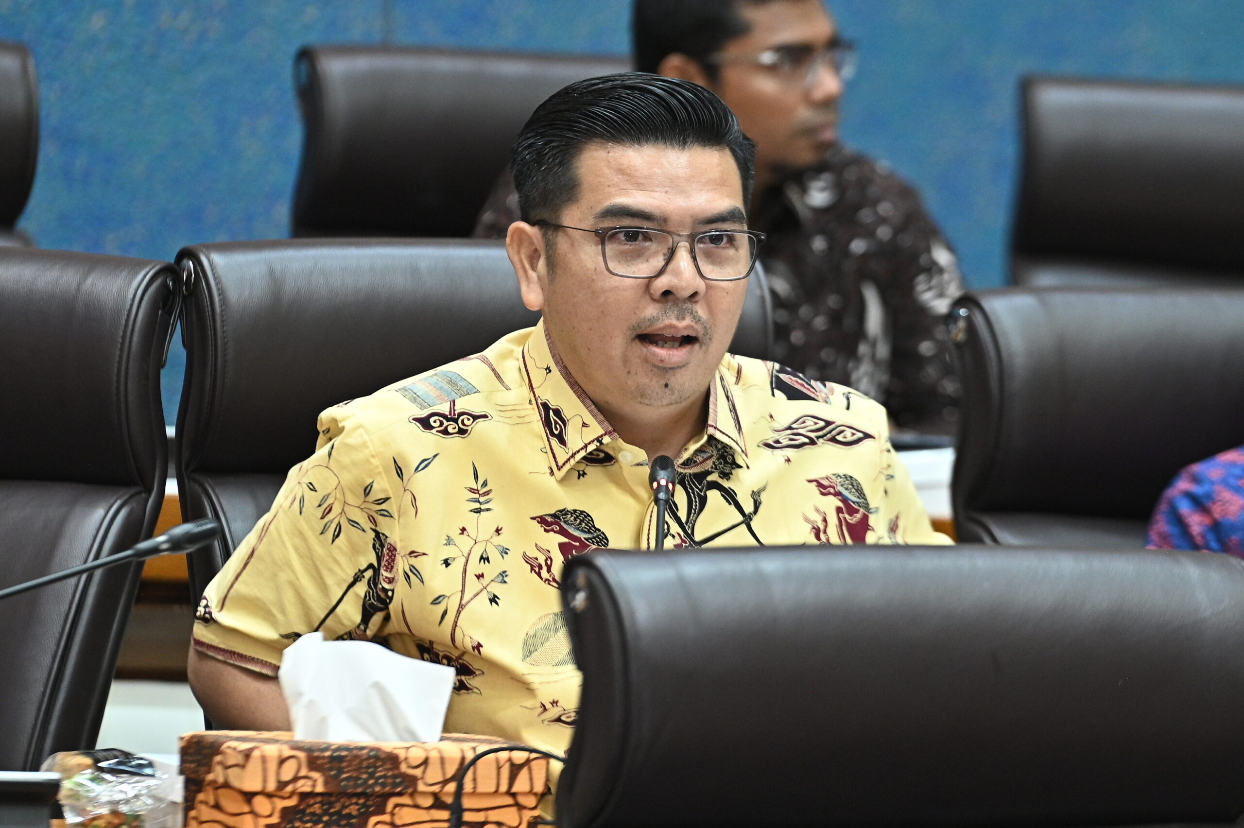 Anggota Komisi VII DPR RI, Bane Raja Manalu saat rapat dengan Kementerian Perindustrian, di Jakarta, Senin (26/1/2026). Foto: Farhan/Mahendra.