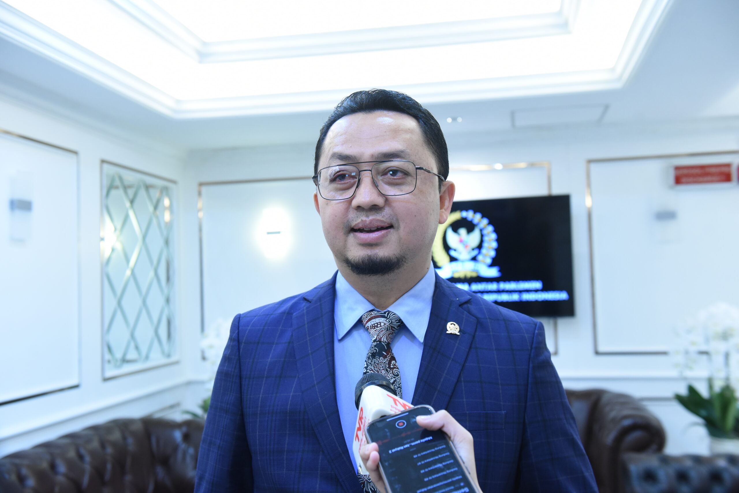 Ketua BKSAP DPR RI, Syahrul Aidi Maazat, usai menerima Courtesy Call Direktur Jenderal Kerja Sama ASEAN Kementerian Luar Negeri RI, Ina H. Krisnamurthi, berlangsung di Ruang Pimpinan BKSAP, Jakarta, Selasa (20/1/2026). Foto: Jaka/Mahendra.