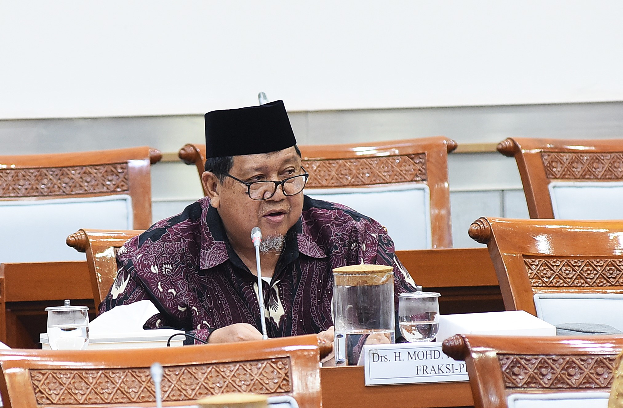 Anggota Komisi VIII DPR RI Mohammad Iqbal Romzi dalam Rapat Kerja Komisi VIII DPR bersama Kemenhaj di Gedung Nusantara II, DPR RI, Senayan, Jakarta, Rabu (21/1/2025). Foto : Arief/Andri.