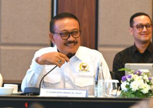 Anggota Badan Akuntabilitas Keuangan Negara (BAKN) DPR RI, Gde Sumarjaya Linggih dalam Kunjungan Kerja BAKN DPR RI Padalarang, Kabupaten Bandung, Jawa Barat, Rabu (28/1/2026). Foto: hal/Mahendra.
