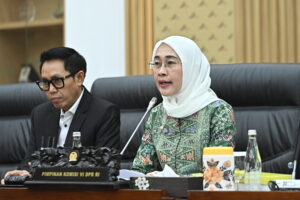Ketua Komisi VI DPR RI, Anggia Erma Rini, saat membuka Rapat Dengar Pendapat (RDP) Komisi VI DPR RI dengan Direktur Utama PT Perusahaan Listrik Negara (Persero) beserta subholding di Kompleks Parlemen Senayan, Jakarta, Rabu, (21/01/2026). Foto: Farhan/Karisma.
