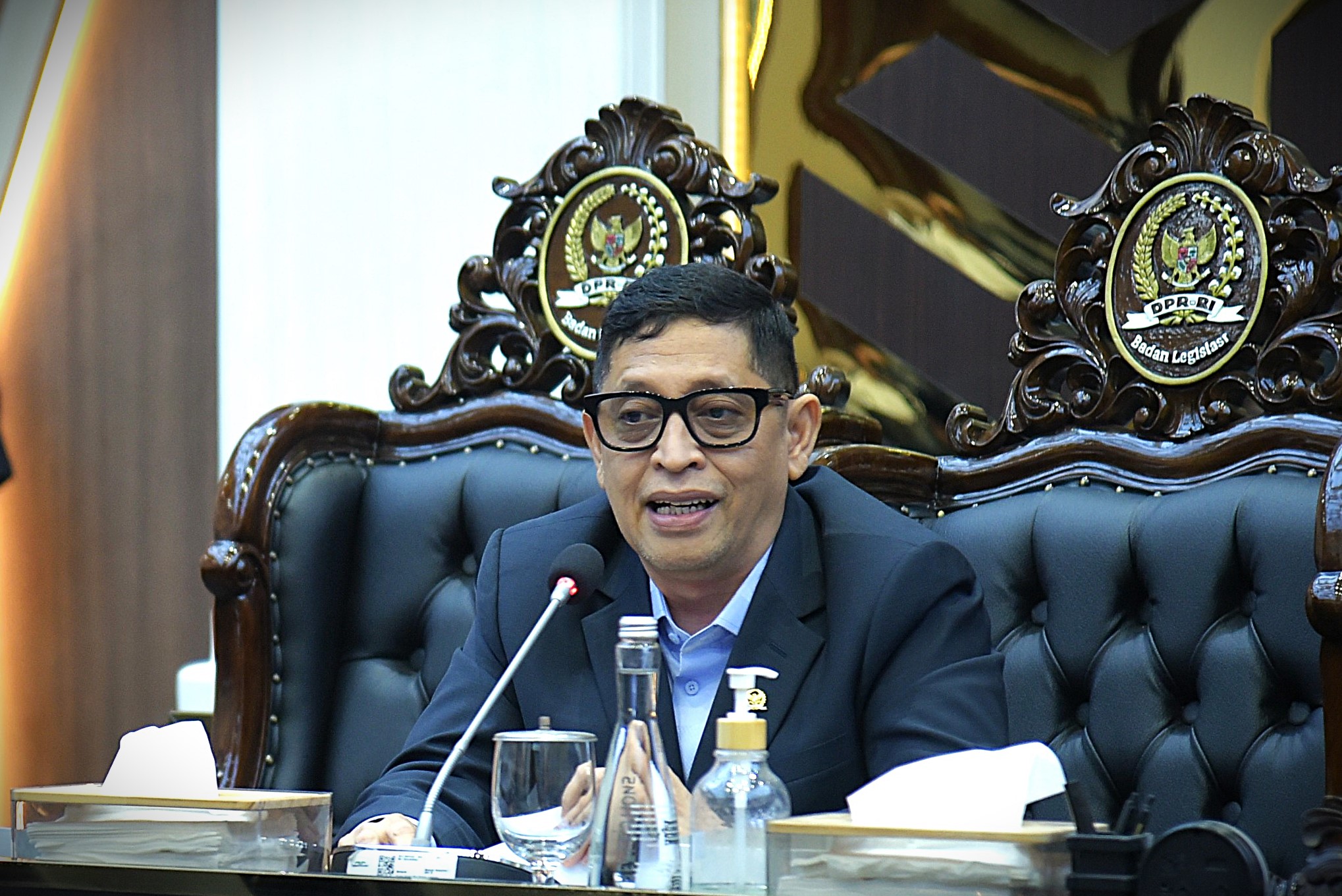 Ketua Baleg DPR RI Bob Hasan saat memimpin rapat di Gedung Nusantara I DPR RI, Senayan, Jakarta, Rabu (14/1/2026). Foto : Geral/Andri.
