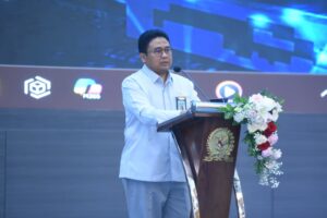 Deputi Bidang Administrasi Sekretariat Jenderal DPR RI, Rahmad Budiaji dalam kegiatan Penandatanganan Perjanjian Kinerja dan Pakta Integritas Tahun 2026 di Ruang Pustakaloka, Kompleks Parlemen, Senayan, Jakarta, Kamis (8/1/2026). Foto: Jaka/Mahendra.
