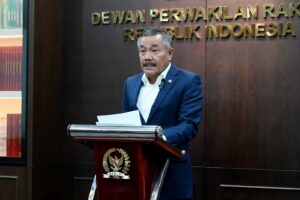 Anggota Komisi III DPR RI Sarifuddin Sudding saat menyampaikan keterangan DPR RI secara virtual dalam sidang pengujian materiil UU Paten di Kompleks Parlemen, Senayan, Jakarta, Selasa (27/1/2026). Foto : Arifman/Andri.