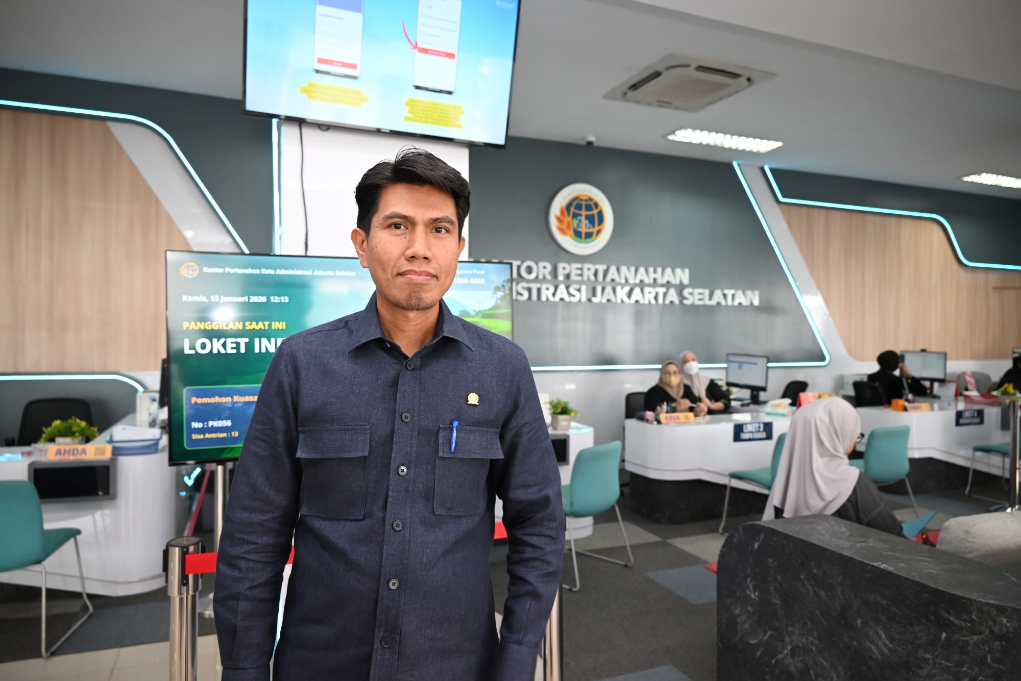 Wakil Ketua Komisi II DPR RI, Bahtra saat Kunjungan Kerja Spesifik Komisi II DPR RI ke Kantor Pertanahan Kota Administratif Jakarta Selatan, Jakarta, Kamis (15/1/2026). Foto : Uc/Andri