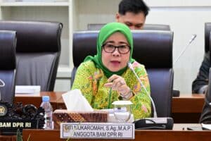 Anggota BAM DPR RI Siti Mukaromah dalam RDPU BAM DPR RI dengan Edyanto terkait tanah warga yang masuk kawasan hutan di Pulau Nusa Penida, Bali. di Gedung Nusantara II, Senayan, Jakarta, Rabu (28/1/2026). Foto : Mares/Andri.