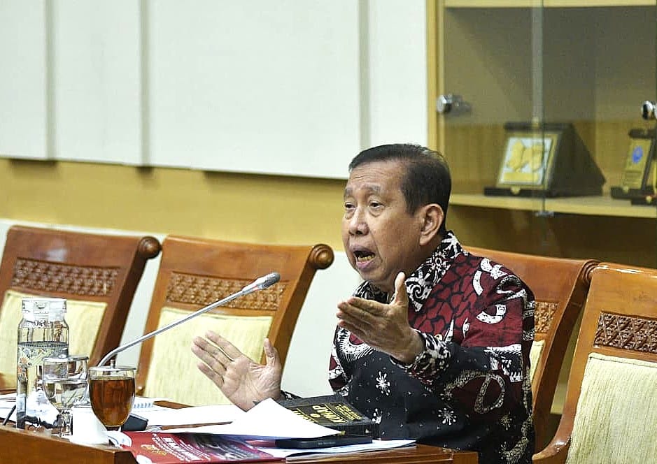 Anggota Komisi III DPR RI, Safaruddin dalam RDPU dengan Kepala Kejaksaan Negeri Sleman, Kapolresta Sleman, serta kuasa hukum Hogi Minaya yang digelar di Kompleks Parlemen, Senayan, Jakarta, Rabu (28/1/2026). Foto : Mu/Andri.