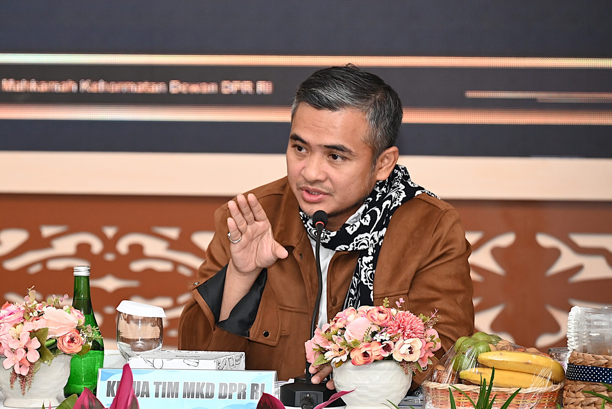 Wakil Ketua MKD Imron Amin saat melakukan kunjungan kerja ke Polresta Sleman, Yogyakarta, Rabu (21/1/2026). Foto : Husen/Andri.