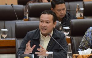 Anggota Komisi VII DPR RI, Banyu Biru Djarot dalam Rapat Kerja Komisi VII DPR RI dengan Menteri Ekonomi Kreatif RI/Kepala Badan Ekonomi Kreatif RI di Gedung Nusantara I, Senayan, Jakarta, Kamis (22/1/2026). Foto : Ronald/Andri.