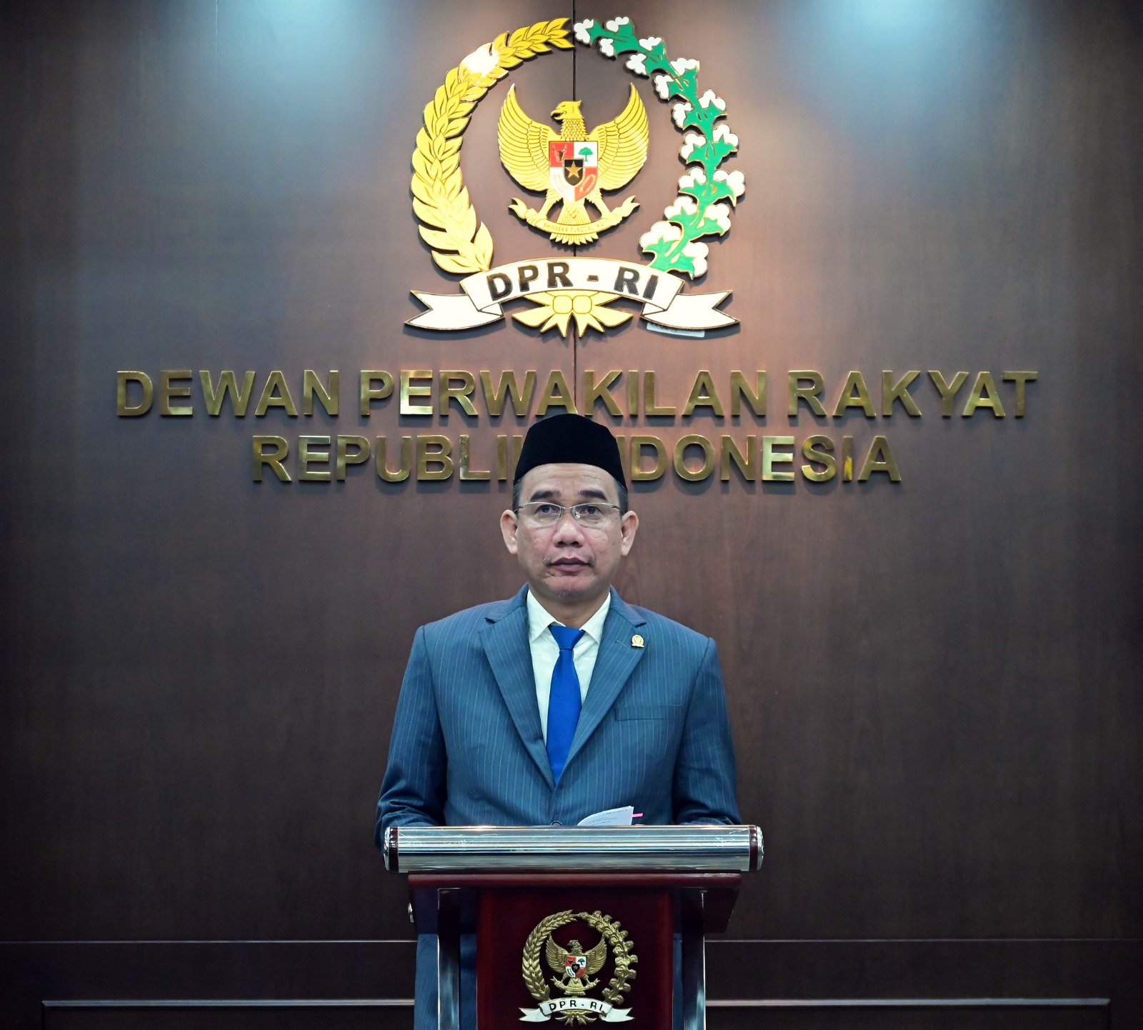 Anggota Komisi III DPR RI Rudianto Lallo secara daring di Gedung Sekretariat Jenderal DPR RI, Senayan, Jakarta, Kamis (26/2/2026). Foto: Mentari/Mahendra.