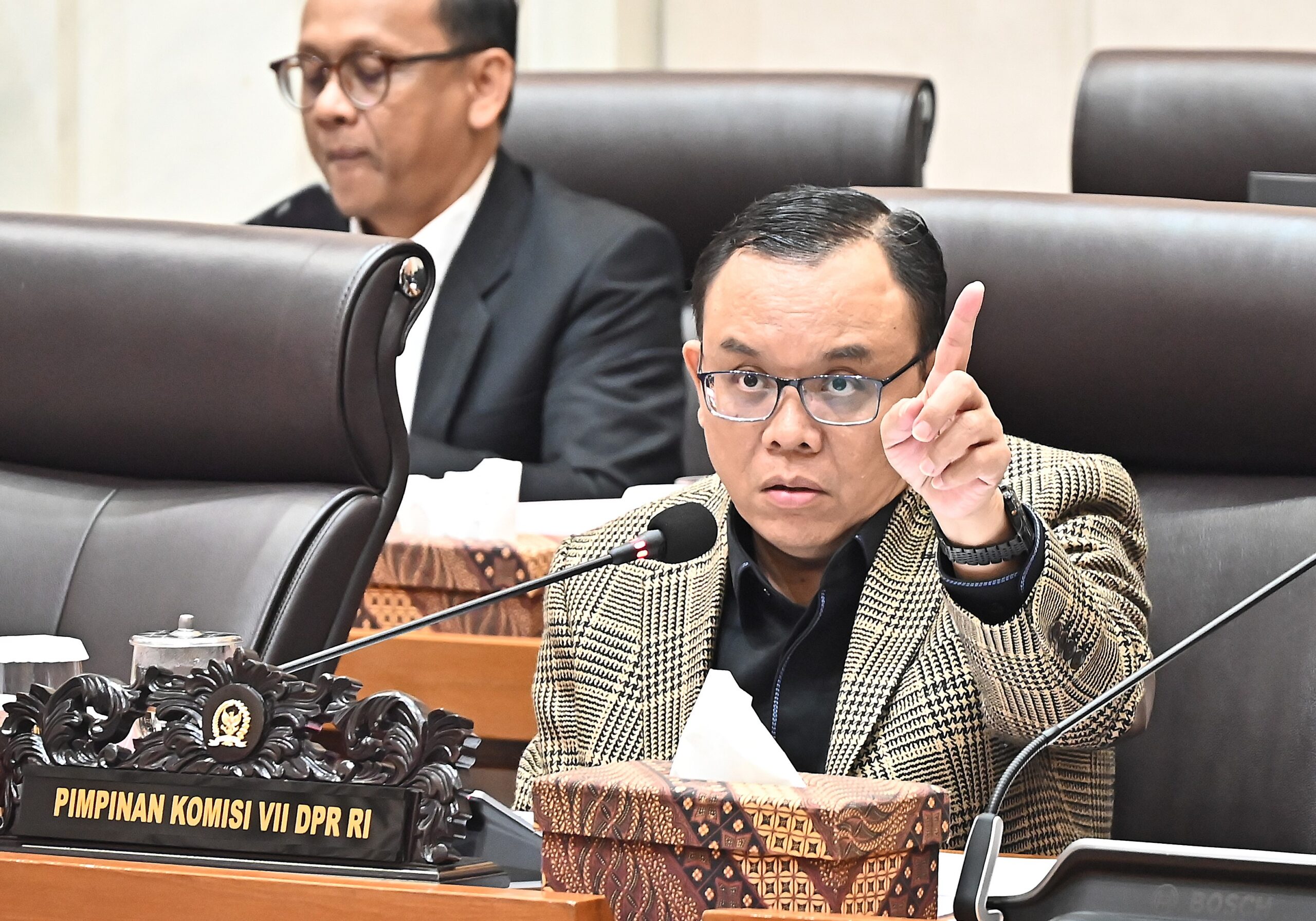 Ketua Komisi VII DPR RI Saleh Partaonan Daulay dalam Rapat Kerja Komisi VII DPR RI dengan Kementerian Pariwisata di Nusantara I, Kompleks Parlemen, Senayan, Jakarta, Rabu (4/2/2026). Foto : Aditya/Andri.