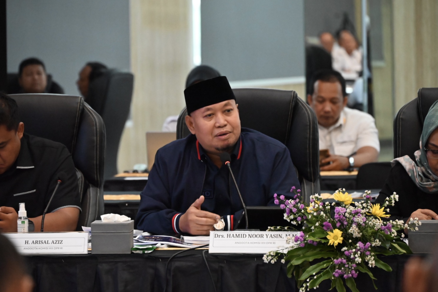 Anggota Komisi XIII, Hamid Noor Yasin n dalam Kunjungan Kerja Reses ke Kementerian Hukum Kantor Wilayah Jawa Tengah (Kemenkum Kanwil Jateng) di Semarang, Jawa Tengah, Senin (23/2/2026). Foto: Intan/Mahendra.