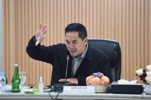 Wakil Ketua Komisi VI DPR Adisatria Suryo Sulisto saat mengungjungi PT.Pelindo di Banjarmasin, Kalsel, Kamis (12/2/2026). Foto : Jka/Andri.