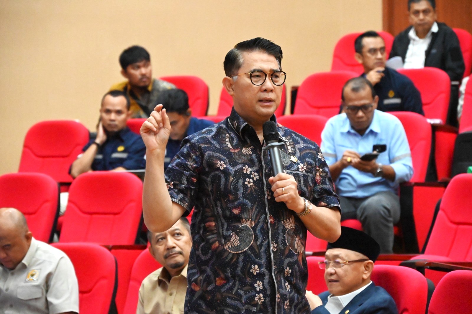 Anggota Komisi XII DPR, Syarif Fasha dalam Kunjungan Kerja Panja Migas Komisi XII Bersama PT. DSAW di Batam, Provinsi Kepulauan Riau, Kamis (5/2/2026). Foto: IN/Mahendra.
