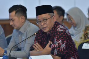 Anggota Komisi VIII DPR RI, Wibowo Prasetyo, dalam pertemuan dengan Pemerintah Kota Solo di Kantor Wali Kota Solo, Surakarta, Jawa Tengah, Jum'at (20/2/2026). Foto: Man/Karisma.