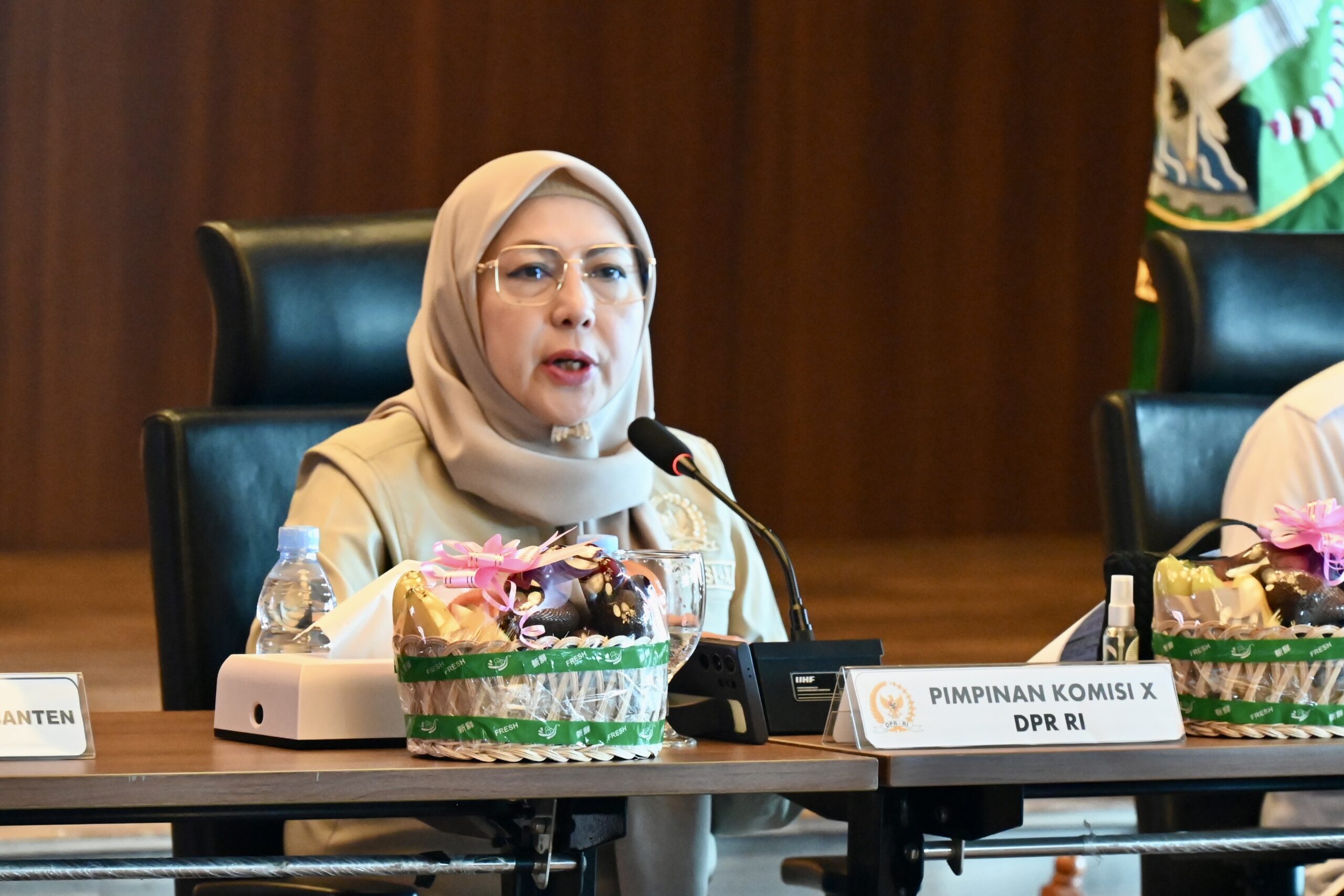 Wakil Ketua Komisi X DPR RI, Himmatul Aliyah saat memimpin Kunjungan Kerja Spesifik Bidang Kepemudaan Komisi X DPR RI ke Provinsi Banten, Rabu (4/2/2026). Foto: TRA/Mahendra.