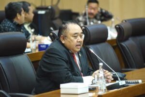 Anggota Komisi XII DPR RI, Ateng Sutisna, Dalam Rapat Dengar Pendapat (RDP) Komisi XII DPR RI bersama Deputi Bidang Investasi dan Hilirisasi Kementerian Investasi/BKPM, Selasa (3/2/2026). Foto: Jaka/Karisma.