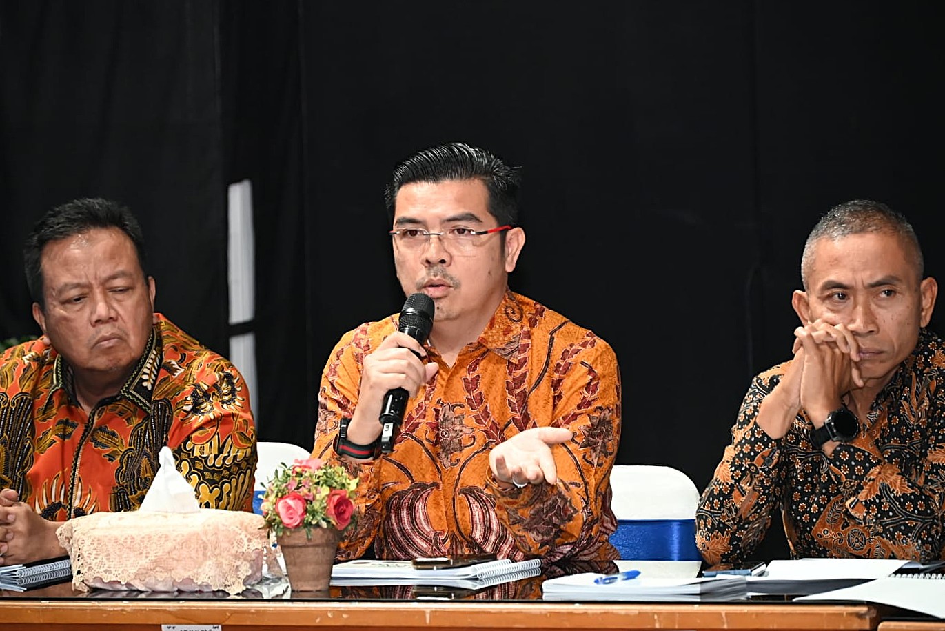 Anggota Komisi VII DPR RI, Bane Raja Manalu, saat Kunjungan Kerja Reses Komisi VII dengan TVRI, RRI, dan LKBN Antara di Semarang, Jawa Tengah, Jumat (20/2/2026). Foto: Ssb/Karisma.