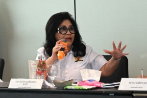 Wakil Ketua Komisi VII DPR RI, Evita Nursanty, usai memimpin Kunjungan Kerja Spesifik Komisi VII ke PIK 2, Tangerang, Banten, Kamis (5/2/2026). Foto: Nap/Karisma.